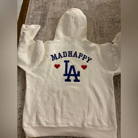 Madhappy Dodgers Heart Fleece Hoodie - Picture 8 of 9